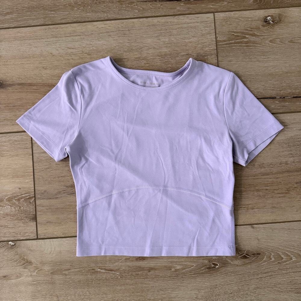 Aritzia Butter Bound Cropped Tee In Lavendar Size Small - Like New